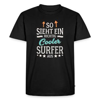 This is what a really cool surfer looks like Surfing - Men's Premium Organic T-Shirt - black - Front - Nico (187cm)