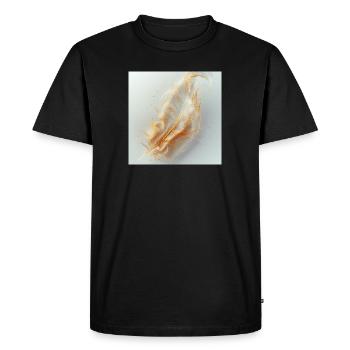 Plume Éthérée Lumineuse – Symbole de Lumière - T-shirt Premium bio Homme - noir - Devant - Nico (187cm)