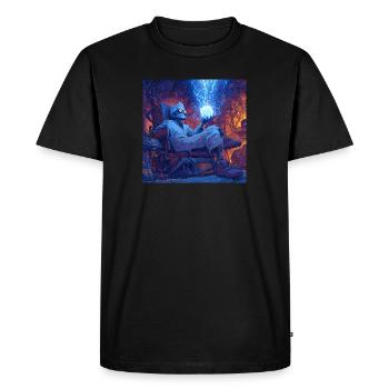 Mad Scientist - Men's Premium Organic T-Shirt - black - Front - Nico (187cm)