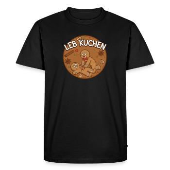 Sauvetage de l'amour en pain d'épice - T-shirt Premium bio Homme - noir - Devant - Nico (187cm)