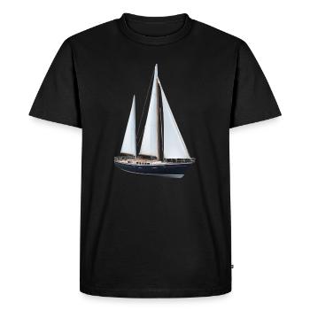 Sailing ship at sea - Yacht at sea - Men's Premium Organic T-Shirt - black - Front - Nico (187cm)