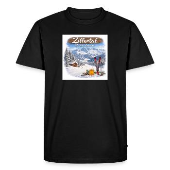 Dahoam Zillertal - Men's Premium Organic T-Shirt - black - Front - Nico (187cm)