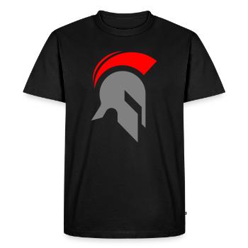 Casque spartiate  - T-shirt Premium bio Homme - noir - Devant - Nico (187cm)