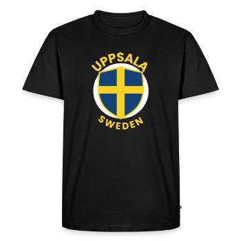 Emblème de Suède de l’écu d’Uppsala - T-shirt Premium bio Homme - noir - Devant - Nico (187cm)