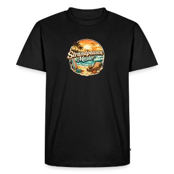 Beach Breaks Master Retro - Men's Premium Organic T-Shirt - black - Front - Nico (187cm)