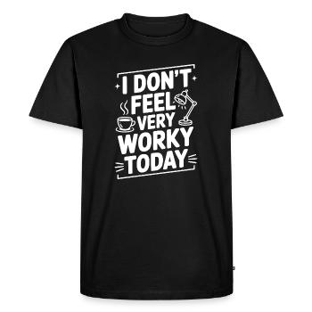 Je ne me sens pas très fatigué aujourd’hui - T-shirt Premium bio Homme - noir - Devant - Nico (187cm)