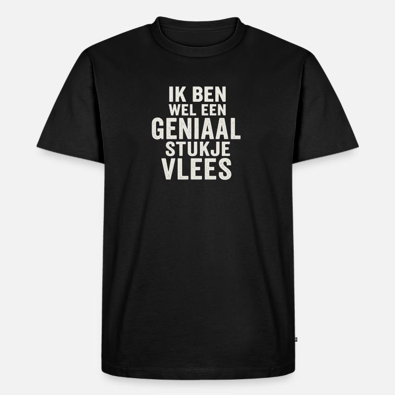 Genialer Fleisch-Tippfehler - Männer Premium Bio T-Shirt - Schwarz