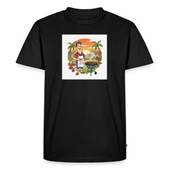 Grillmeister - T-shirt Premium bio Homme - noir - Devant - Nico (187cm)
