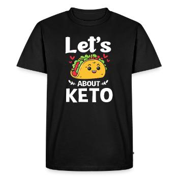 Keto - Men's Premium Organic T-Shirt - black - Front - Nico (187cm)