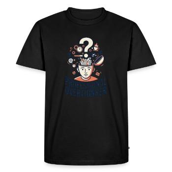 Professional Overthinker - Men's Premium Organic T-Shirt - black - Front - Nico (187cm)