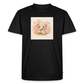 Yarn elephant - Men's Premium Organic T-Shirt - black - Front - Nico (187cm)