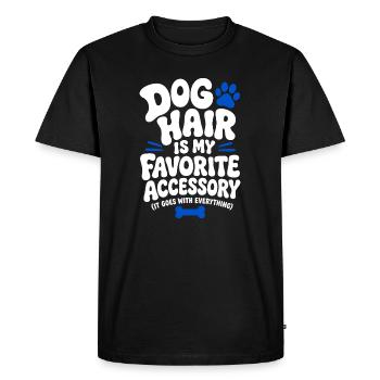 Les poils de chien sont mon accessoire préféré - T-shirt Premium bio Homme - noir - Devant - Nico (187cm)