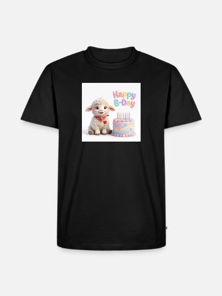 Lammy Happy B-day - Männer Premium Bio T-Shirt - Schwarz