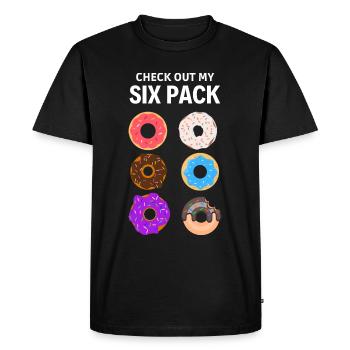 découvrez mon pack de six. Beignet de six paquets - T-shirt Premium bio Homme - noir - Devant - Nico (187cm)