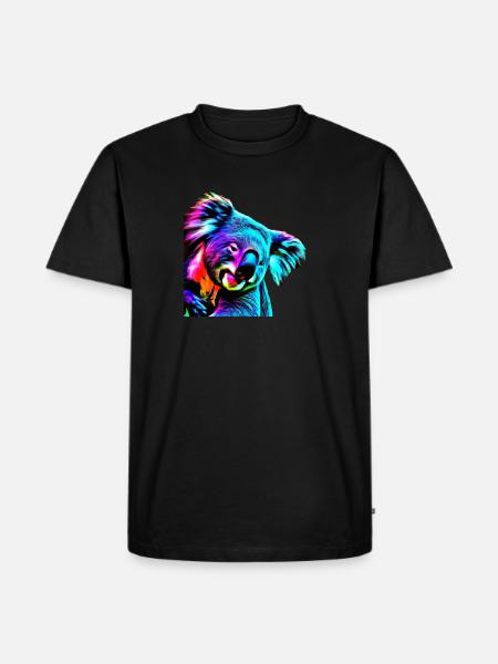 Koala - Männer Premium Bio T-Shirt - Schwarz