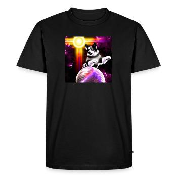 Chien de l’espace - T-shirt Premium bio Homme - noir - Devant - Nico (187cm)