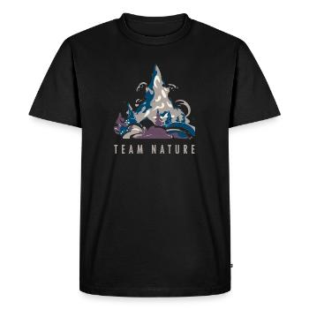 Équipe Nature - T-shirt Premium bio Homme - noir - Devant - Nico (187cm)