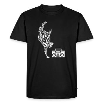 Hip hop | Danseur - T-shirt Premium bio Homme - noir - Devant - Nico (187cm)