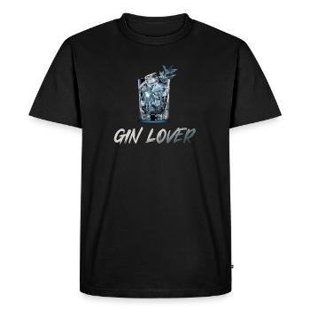 Gin lover a drink is always good - Men's Premium Organic T-Shirt - black - Front - Nico (187cm)