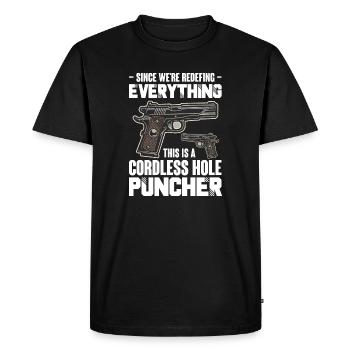 Since Redefing Everything This Is A Cordless Hole - Men's Premium Organic T-Shirt - black - Front - Nico (187cm)