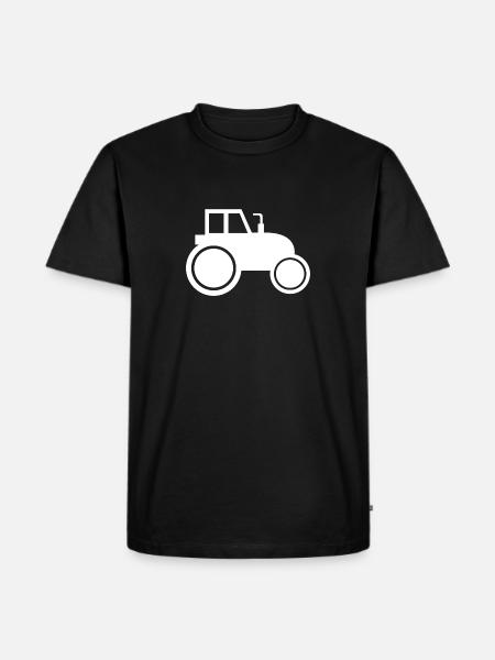 Traktor - Männer Premium Bio T-Shirt - Schwarz