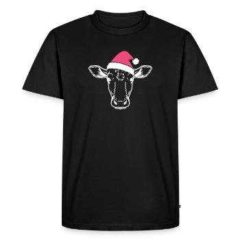 Vache Muh Rind Vaches Noël Cadeau De Noël - T-shirt Premium bio Homme - noir - Devant - Nico (187cm)