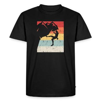 Escalade - T-shirt Premium bio Homme - noir - Devant - Nico (187cm)