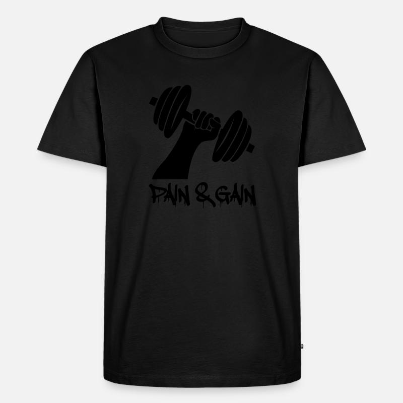 Hantel Gewichte - Männer Premium Bio T-Shirt - Schwarz