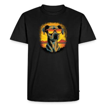 animal lover funny humor dog friendly birthday - Men's Premium Organic T-Shirt - black - Front - Nico (187cm)