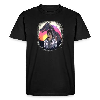 Brachiosaure génial Noël Né 2004 Vert - T-shirt Premium bio Homme - noir - Devant - Nico (187cm)