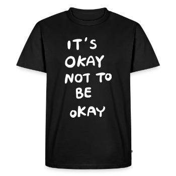C’est correct de ne pas être correct citation de positivité - T-shirt Premium bio Homme - noir - Devant - Nico (187cm)