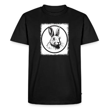 Les dictons asiatiques portent une dent de lapin de Pâques chrétienne - T-shirt Premium bio Homme - noir - Devant - Nico (187cm)