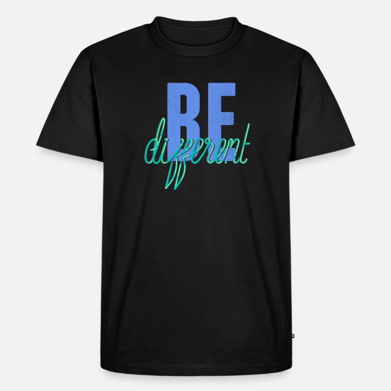 Be different- Sei anders! - Männer Premium Bio T-Shirt - Schwarz