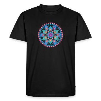 Diwali Mandala - Idée cadeau - T-shirt Premium bio Homme - noir - Devant - Nico (187cm)