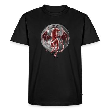 Jersey Devil - Men's Premium Organic T-Shirt - black - Front - Nico (187cm)