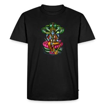 Dieu hindou Vishnu - T-shirt Premium bio Homme - noir - Devant - Nico (187cm)