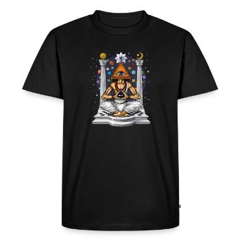 Pyramide Illuminati - T-shirt Premium bio Homme - noir - Devant - Nico (187cm)