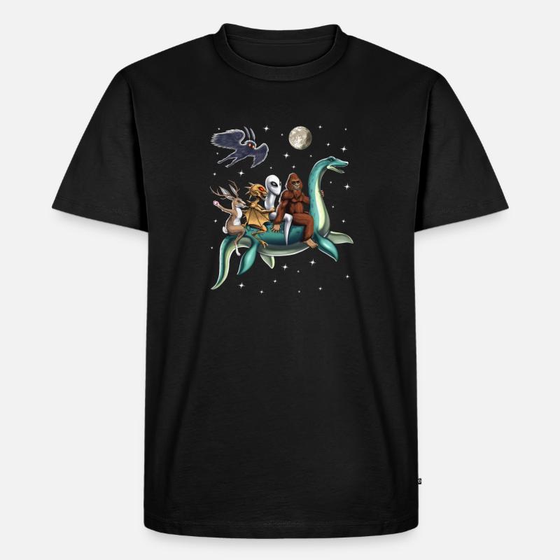 Die Reise der Kryptiden - Männer Premium Bio T-Shirt - Schwarz