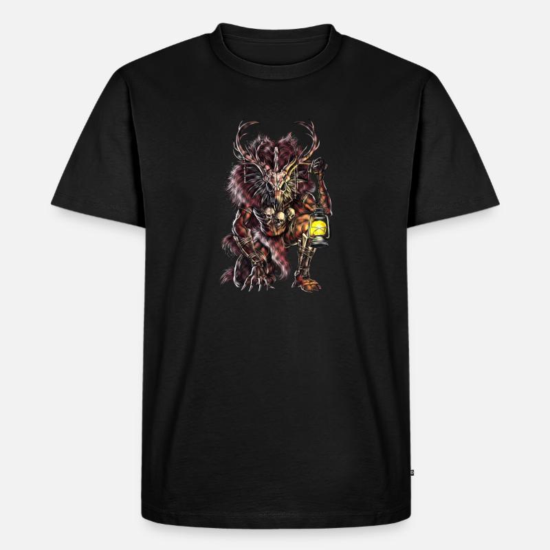Kryptide Wendigo - Männer Premium Bio T-Shirt - Schwarz