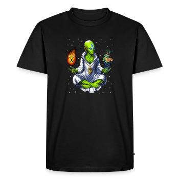 Alien Illuminati Conspiracy - Men's Premium Organic T-Shirt - black - Front - Nico (187cm)