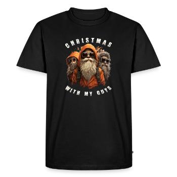 Christmas with my guys - Men's Premium Organic T-Shirt - black - Front - Nico (187cm)
