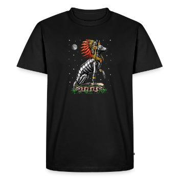 Aztec Xolo Dog - Men's Premium Organic T-Shirt - black - Front - Nico (187cm)