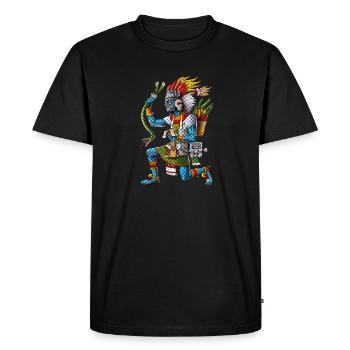 Ancien dieu aztèque Tlaloc - T-shirt Premium bio Homme - noir - Devant - Nico (187cm)