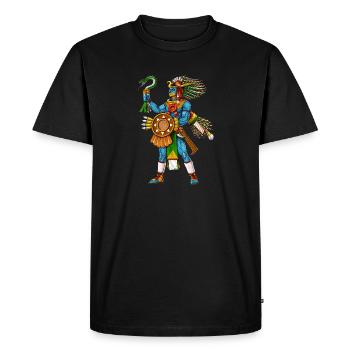 Dieu aztèque Huitzilopochtli - T-shirt Premium bio Homme - noir - Devant - Nico (187cm)