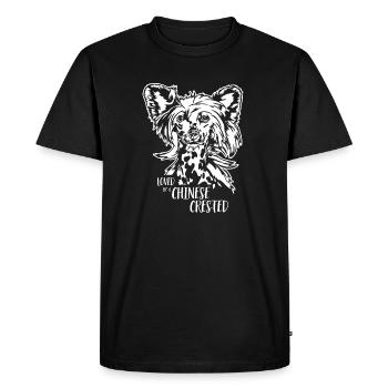 Aimé par un chien chinois à crête Chien Wilsigns - T-shirt Premium bio Homme - noir - Devant - Nico (187cm)