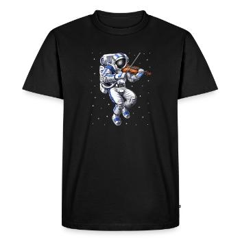 Joueur de violon astronaute - T-shirt Premium bio Homme - noir - Devant - Nico (187cm)