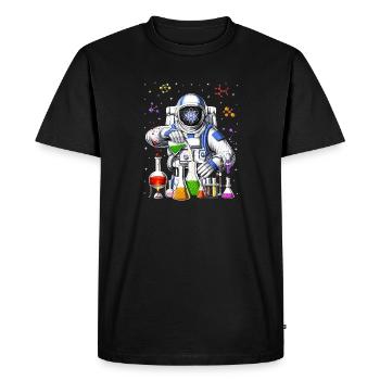 Astronaut Chemistry OFFICIAL - Men's Premium Organic T-Shirt - black - Front - Nico (187cm)