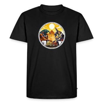 Dieux de la mythologie égyptienne Anubis - T-shirt Premium bio Homme - noir - Devant - Nico (187cm)