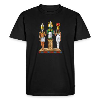 Ancient Egyptian Holy Trinity - Men's Premium Organic T-Shirt - black - Front - Nico (187cm)