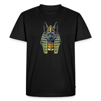 Dieu égyptien Anubis - T-shirt Premium bio Homme - noir - Devant - Nico (187cm)